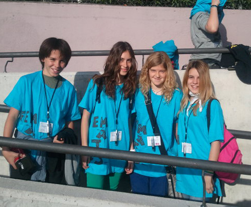 Alumnes de l'escola Vila-romà.