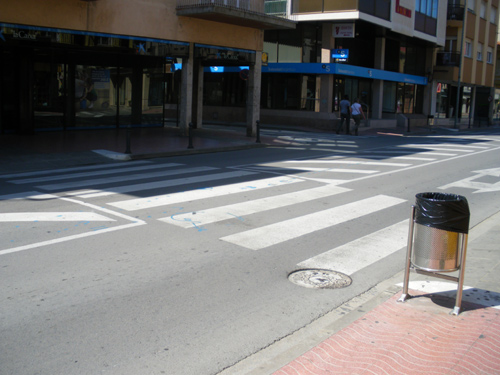 El pas de vianants on es va produir l'atropellament.