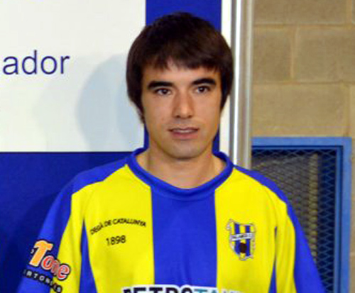 El jugador del Palamós CF, Óscar Almendros.