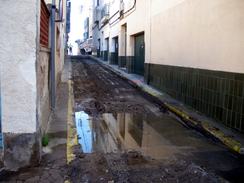 Obres de la tercera fase del nucli antic de Palamós, en una imatge d'arxiu.