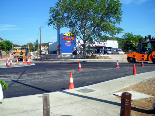 obres a la nova rotonda del pont de ferro