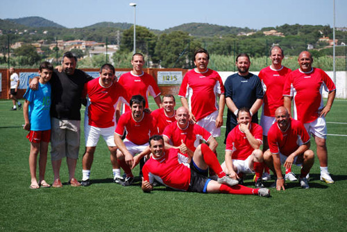Equip de veterans del Calonge, en una edició anterior del torneig.