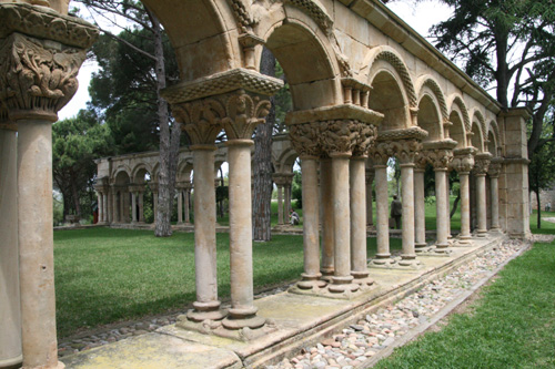 Imatge, presa aquest mateix matí, del claustre del Mas del Vent.