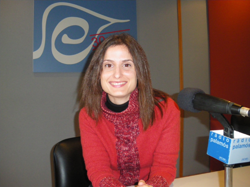 Olga Cercós, avui a la biblioteca municipal.