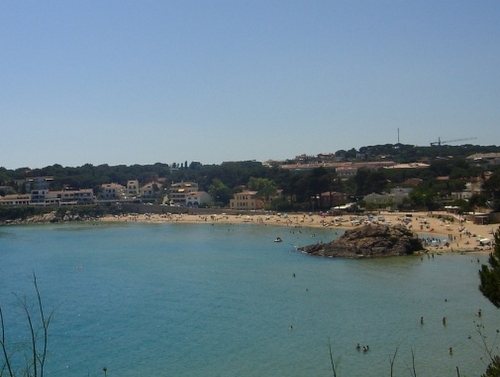 Panoràmica de la platja palamosina de La Fosca.