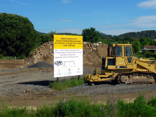 Els terrenys on s'ha de fer la piscina mancomunada.