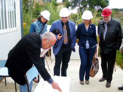 Visita d'obres al Vila-romà, el passat mes de maig.