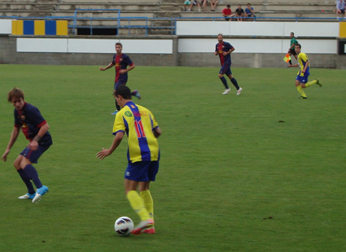 Ritxi Mercader, ahir durant el partit contra el Barça B.