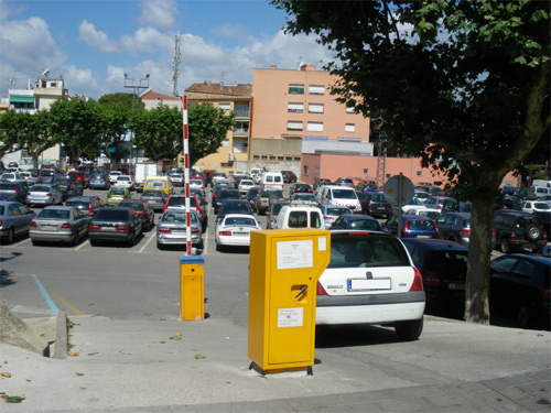 L'actual aparcament de superfície de l'Arbreda.