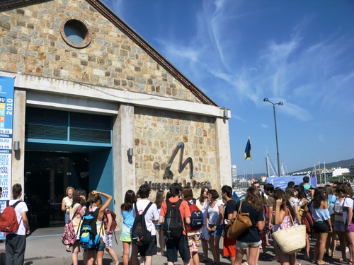 Accés principal al Museu de la Pesca de Palamós.
