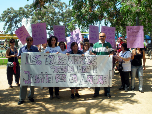 Una manifestació que es va fer el passat més de maig a Palamós, en suport a les dones violades.
