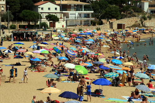 La platja de la Fosca, aquest mes de juliol.