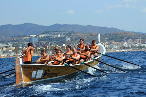 Tripulació del Club de Rem Palamós.