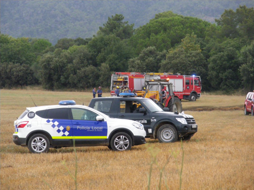 Imatge d'arxiu d'un operatiu per incendi forestal a Palamós, aquest estiu.