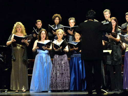 El Cor Amics de l'Òpera de Girona, avui a Calella de Palafrugell.