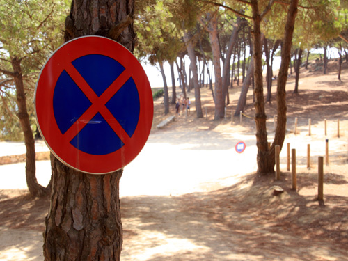 L'aparcament de la pineda d'en Gori.