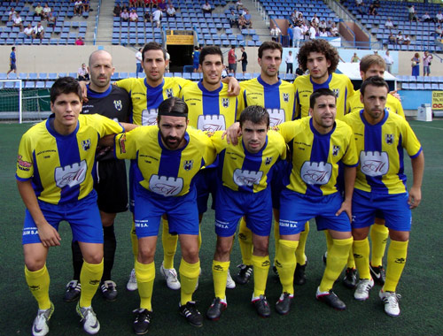 L'equip que el Palamós CF va presentar a Can Peixauet. (Foto: Sergi Cortés).