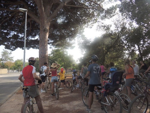 Monitor de l'activitat explicant la ruta.