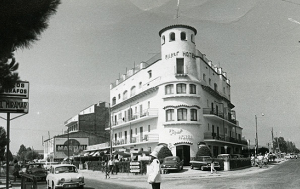 Una de les fotografies de l'exposició 'Platja d'Aro, imatges d'un segle'.
