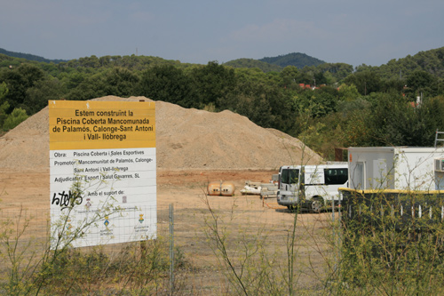 Treballs de condicionament del terreny, aquesta setmana.