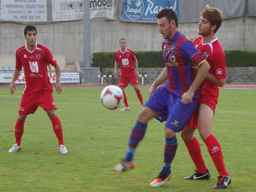 Un moment del Gavà-Palamós d'aquest passat dissabte. (Foto: Sergi Cortés).
