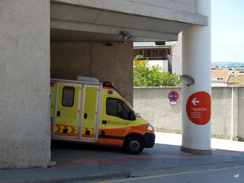 La ferida va ser traslladada a l'hospital de Palamós.