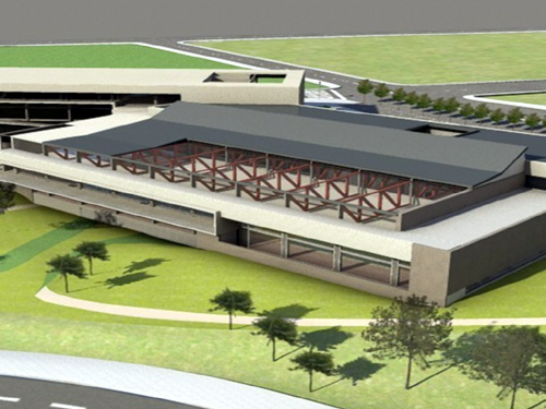 Maqueta del projecte de piscina mancomunada.