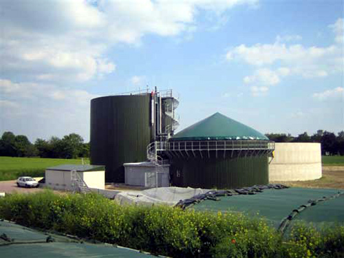 Exemple d'estació de biogas.