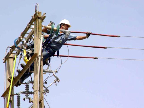 Endesa fa regularment feines de manteniment de la xarxa elèctrica.