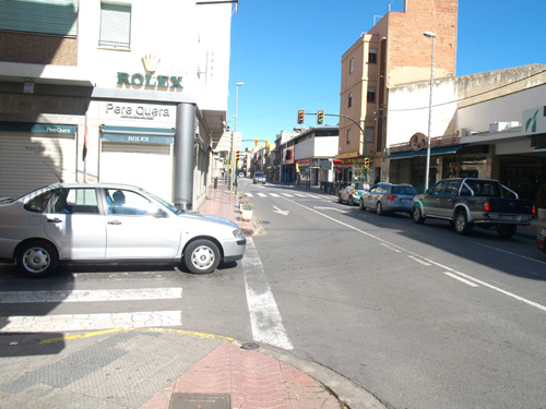 La cruïlla entre l'avinguda de l'Onze de Setembre i el carrer de López Puigcerver.