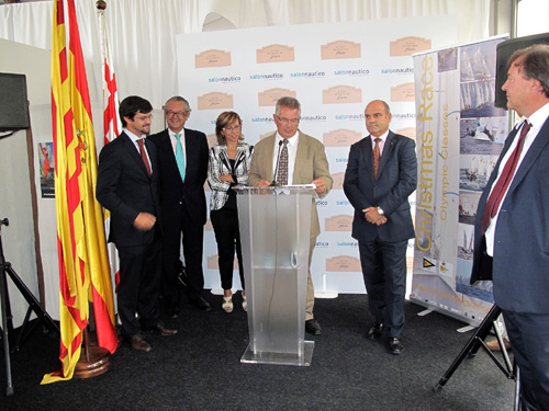Acte de presentació de la Christmas Race, avui a Barcelona,. (Foto: Alfred Farré).