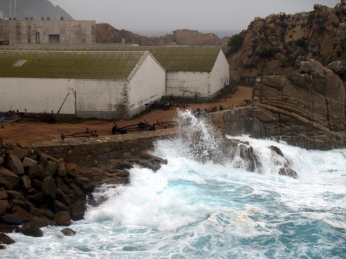 Temporal de mar, aquest matí al litoral de Palamós.