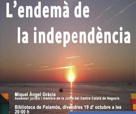 Cartell de la xerrada d'avui a la biblioteca.