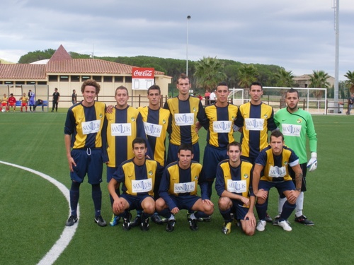 L'equip de la FE Palamós que va jugar fa dues jornades al camp del Calonge.
