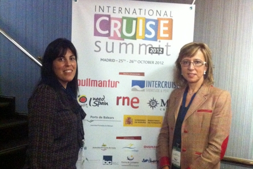 Sílvia Romero i Teresa Ferrés, avui a Madrid.