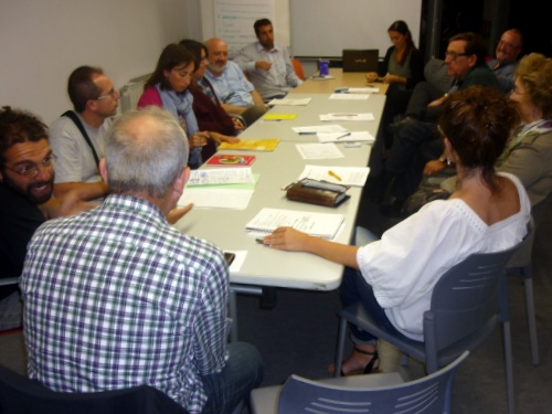 Una reunió del grup de treball de participació ciutadana.