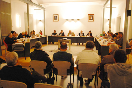 El Ple de l'Ajuntament de Calonge, ahir al vespre.