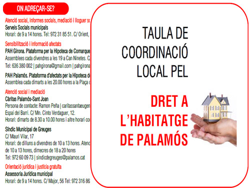 El díptic explica els diversos llocs del municipi on rebre assessorament sobre la matèria.