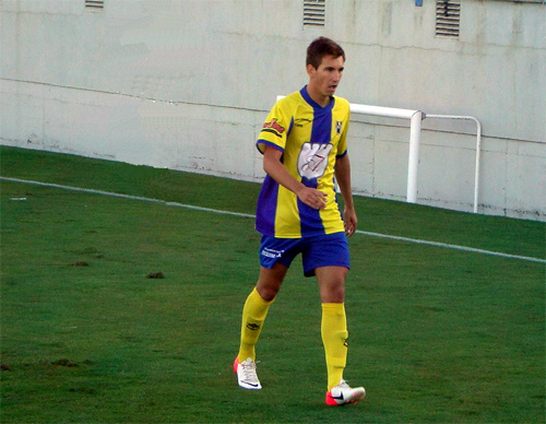 Ritxi Mercader, autor del gol del Palamós. (Foto: Sergi Cortés)