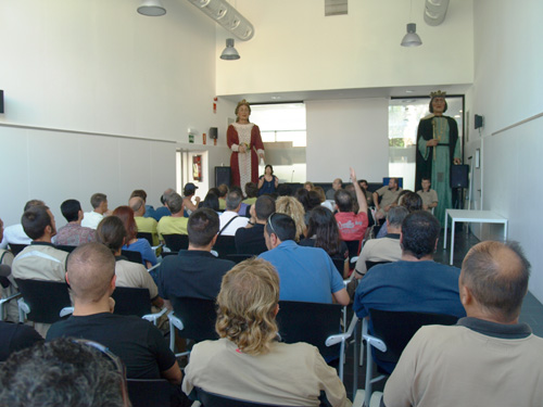 Una assemblea de treballadors de l'Ajuntament de Palamós.