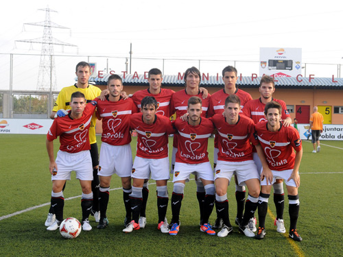 La Pobla de Mafument, filial del Nàstic de Tarragona, rival del Palamós CF aquest diumenge.