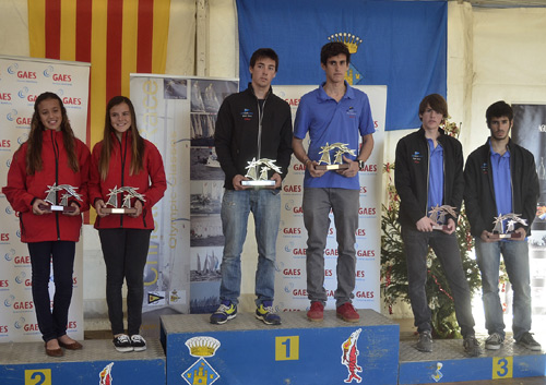 Podi espanyol de 29er en l'entrega de premis de la Christmas 2012. (Foto: A. Farré)