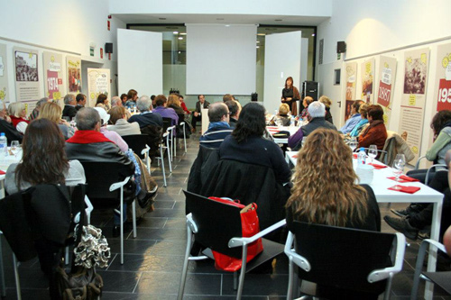 Participants en la darrera activitat de 'Biblioteques amb D.O' a Palamós.