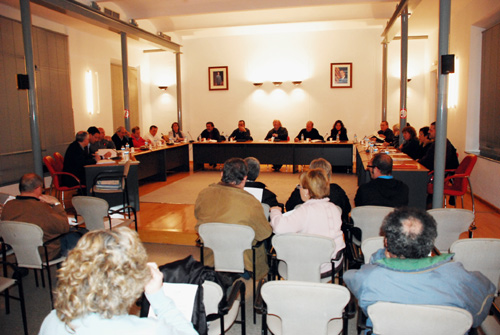 El Ple de l'Ajuntament de Calonge, ahir.