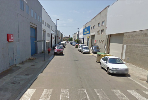 Un carrer del polígon industrial de Palamós.