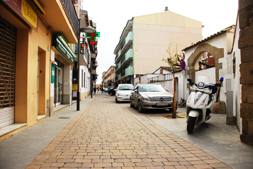 El carrer de la Rutlla de Palamós.