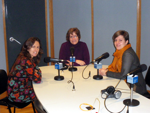 Medina, Gil i Forster, als estudis de Ràdio Palamós.