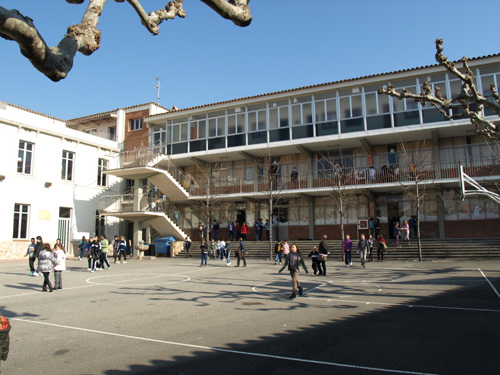 El pati del col·legi La Salle de Palamós.