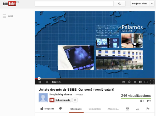 Els vídeos estan al canal Youtube de l'Hospital de Palamós.
