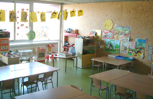 Una aula de l'escola Vila-romà de Palamós.
